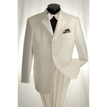 $99 Any Size Style White/Off White Tuxedos - Tux Mens Suits