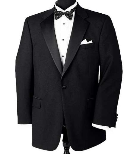 One Button Notch Fashion Tuxedo For Men Super 150's Wool Jacket + Pants