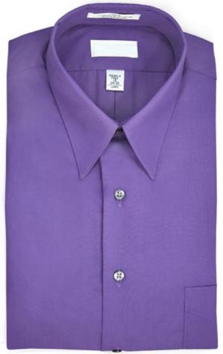 Point collar Wrinkle resistant Poplin fabric, 65% polyester,