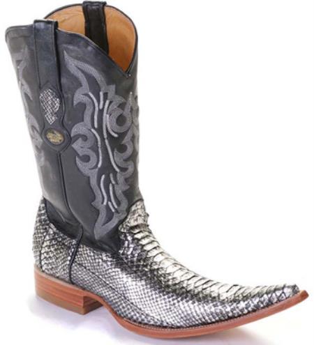 mens silver cowboy boots