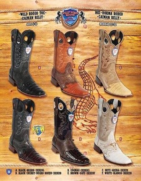 Rodeo Toe Genuine Caiman Belly Cowboy Western Boots Multi-color ...