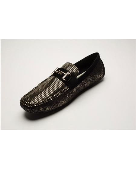 mens shiny black loafers