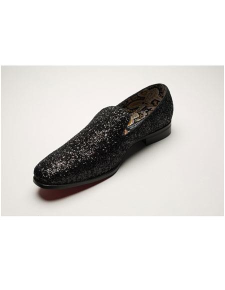 black glitter dress shoes