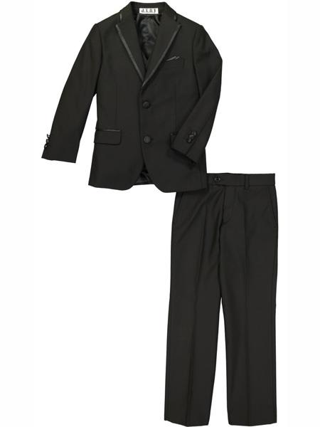3 Piece Kids Sizes Black Tuxedo Suit Perfect For boys weddin