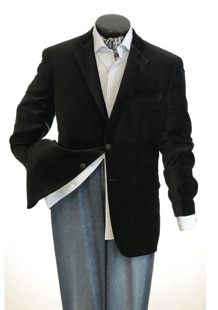  Big And Tall Men's Black Blazers Clearance Cheap Priced Velvet ~ Men's blazer Jacket / Sport Coat