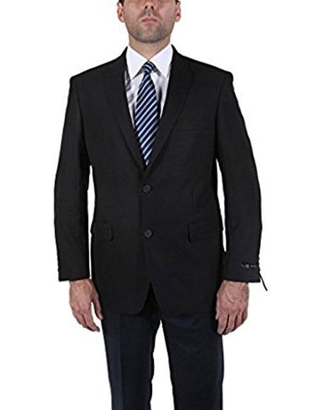  Men’s Classic Black 2 Button Blazer Suit Jacket 