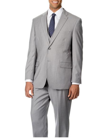 Brand: Caravelli Collezione Suit - Caravelli Suit - Caravelli italy Caravelli Men's 2 Button Light Grey  Modern Fit Suits