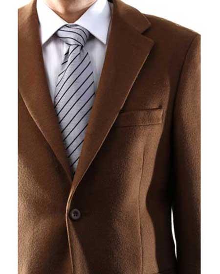 Men's Single Breasted 2 Button Lamb Wool Cashmere Sport Coat Vicuna Blazer