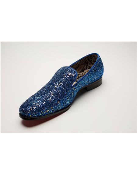 blue sparkly shoes