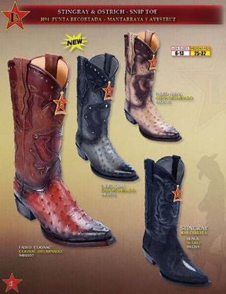 Snip Toe stingray single stone Cowboy Western Boots Multi-color - Hanky ...