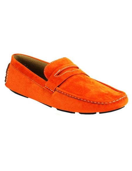 mens orange casual shoes