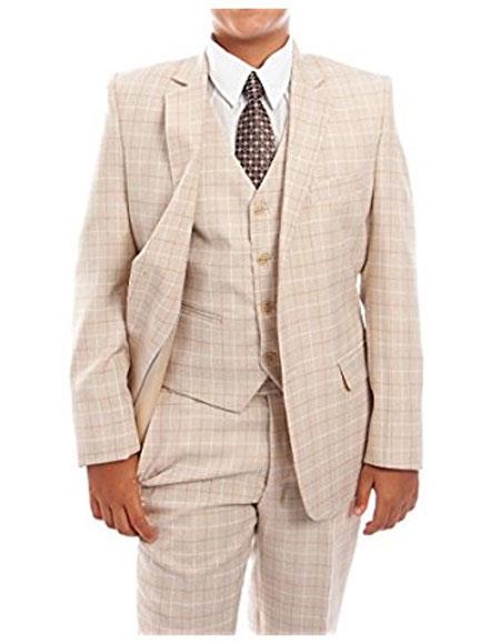 3 piece chequered suit