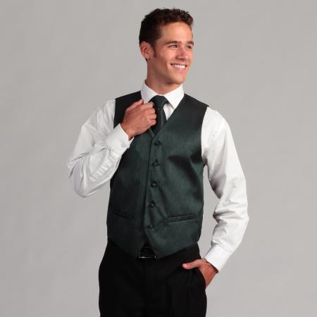 Men's Teal 4-Piece Vest Set Also available in Big and Tall Sizes - Mens ...