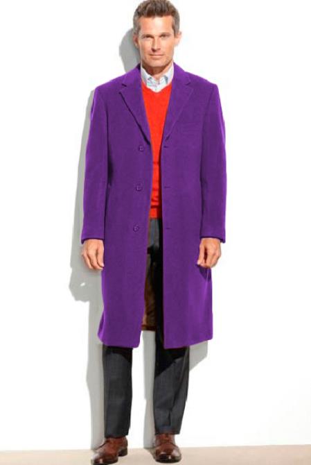 purple wool winter coat