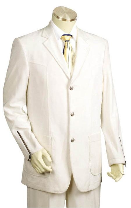 Men's Superior Wool Feel Poly~Rayon Two 2-Button Light Gray premier it