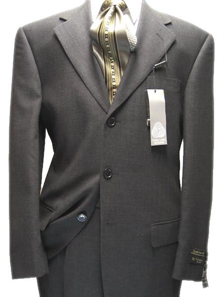 Men's Charcoal Gray 100% Available In 2 Or 3 Buttons Style Regular Classic Cut Super 120'S Cheap Priced Business Suits Clearance Sale - Color: Dark Grey Suit