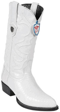 Wild West White Teju Lizard Cowboy Boots 