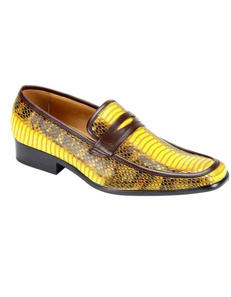 Men's Stylish Slip-On Casual Shoes Yellow