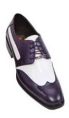 SKU#BP5578 classic comfortable latest in fashion Purple / White Mens Two Tone Dress Shoe