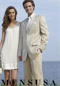 SKU#Eric_DP Mens & Boys Sizes Light Weight Light Tan ~ Beige khaki (Sand) suit Cotton&Rayon&Linen 2 Button
