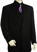 Black suit black shirt black tie