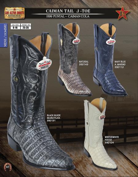 Los Altos JToe Genuine Caiman TaMens Western Cowboy Boots Diff. Colors ...