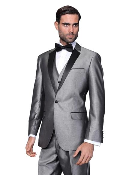 Shiny Suit - Mens Shiny Suit - Shiny Black Suit $99UP