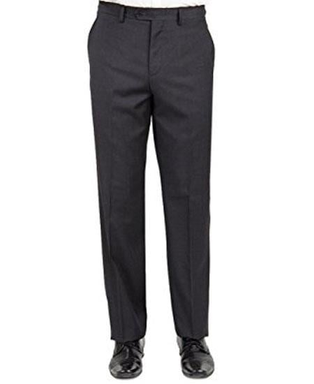 Charcoal Gray/Black -3 Button Super 150's Wool & Cashmere Suit