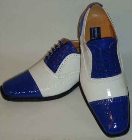 royal blue and white mens dress shoes