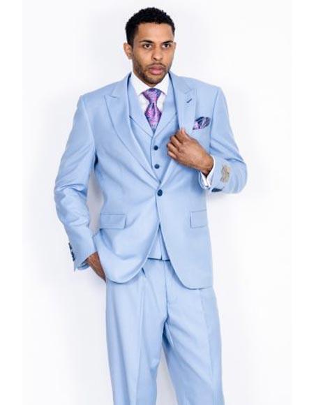 Mens Light blue suits, Sky Blue suits, Blue tuxedos, Wool suits