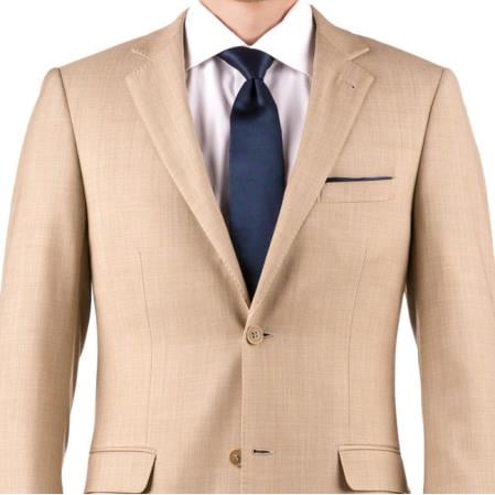 Tan Tuxedo - Khaki Tuxedo Mens Tan Sharkskin Wedding Suit