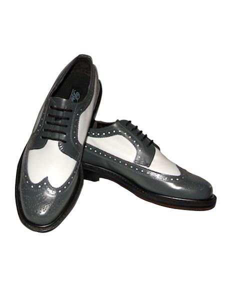 mens grey wingtip shoes