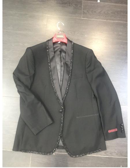  Men's Black Shawl Lapel Cheap Priced Designer Fashion Dress Casual Blazer On Sale One Button Blazer