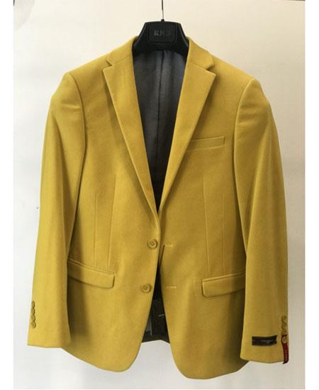  Men's Yellow Four Button Cuffs  Cheap Priced Designer Fashion Dress Casual Blazer On Sale Blazer