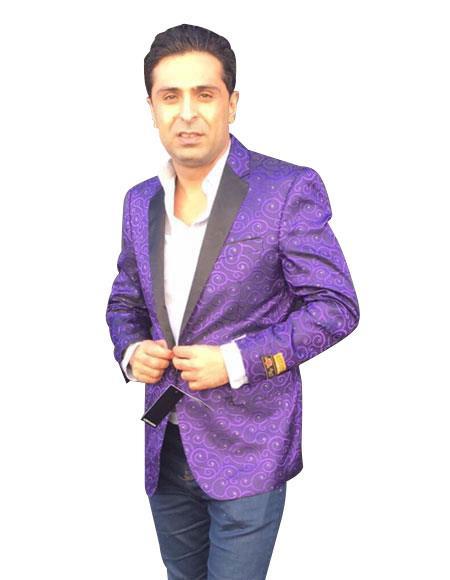 Men's Purple  Jackets Blazer