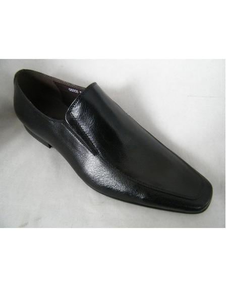 pure leather black shoes
