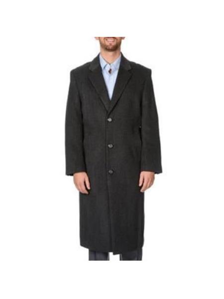 Mens Dress Coat Three Button Notch Lapel Tweed