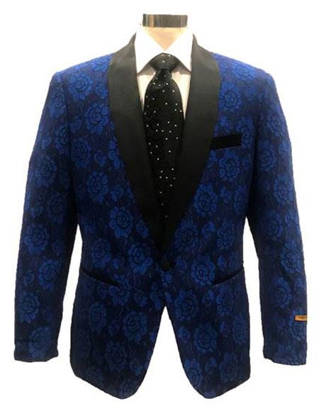 Men's Blue ~ Black Cheap Priced Designer Fashion Dress Casua