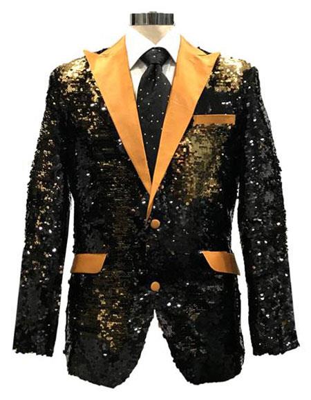 black and gold formal wear for men