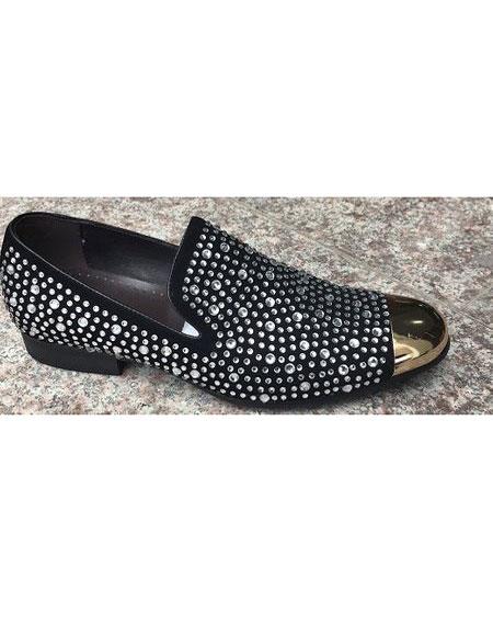 mens black sparkly shoes