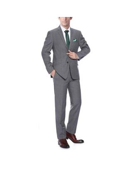 Renoir Suits - Renoir Fashion Mens Dark Grey  Classic Fit Suit