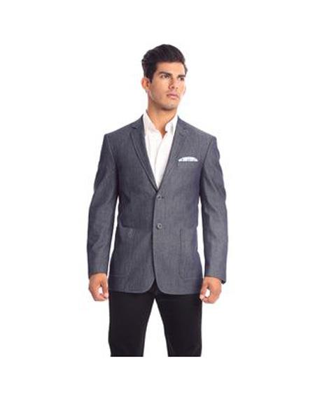 Renoir Suits - Renoir Fashion Verno Moretti Men's  Solid Pattern Slim Fit Suit In Dark Grey