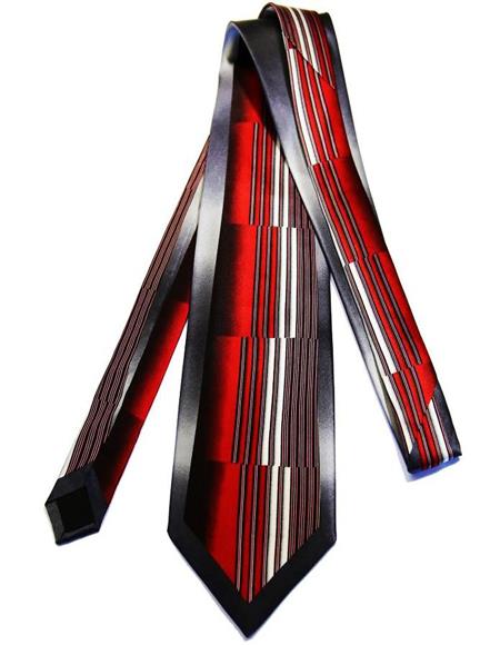 Men's Extra Long Red Silk Tie