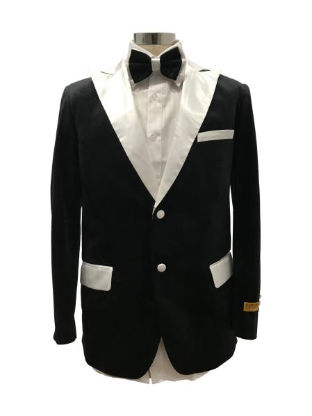 Men's Two Button Black  Suit