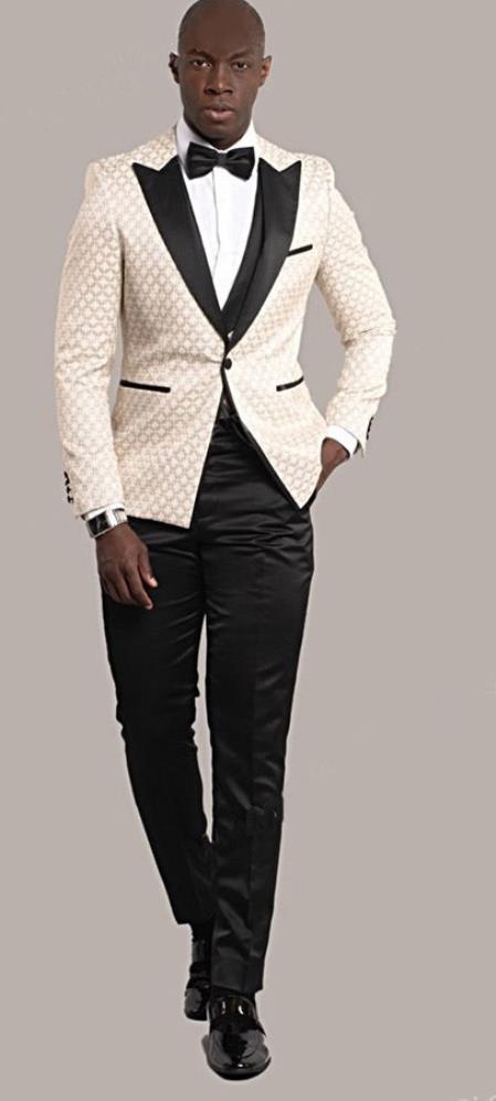 Champagne Suit Giovanni Testi Ivory Tuxedo Suit Jacket