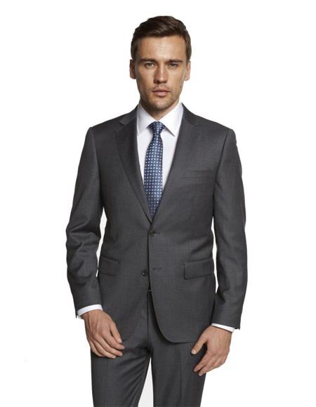Giorgio Fiorelli Suit Men's Solid Medium Grey Suit