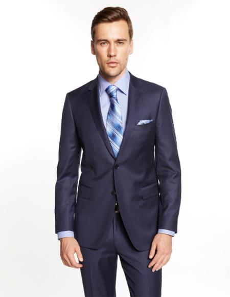 Bertolini Silk & Fabric Suit French Blue- High End Suits - H