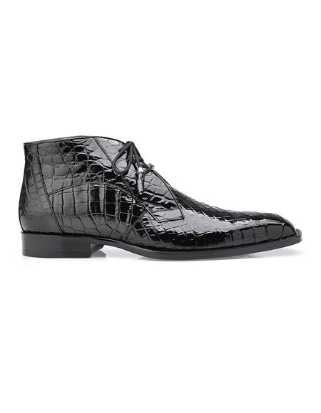 mens black alligator dress shoes