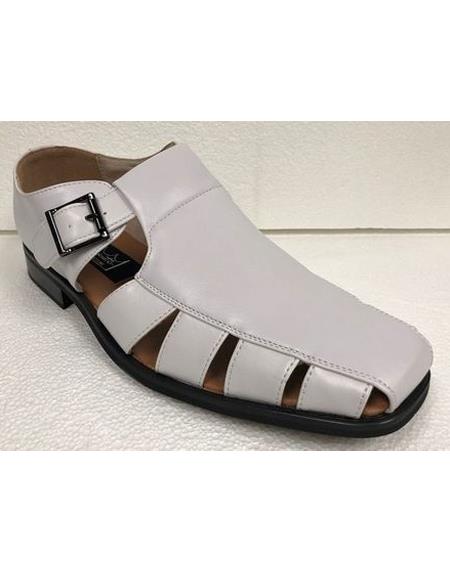 white closed sandals