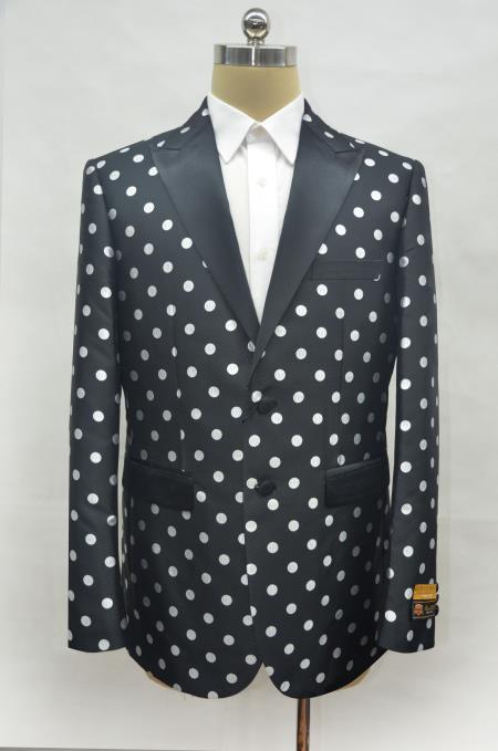 Men's Black ~ White Two Button Cheap Priced Designer Fashion